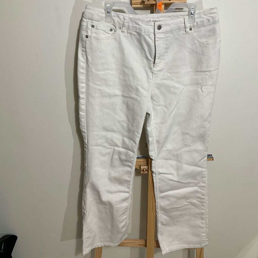 Liz Claiborne white Jackie jeans pants size 14 ￼